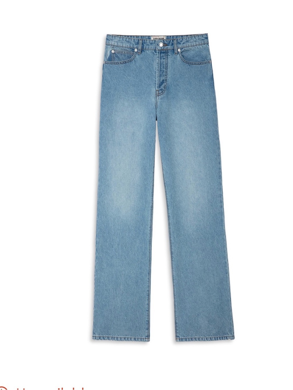 Zadig Evy Denim Eco High-Rise Straight Leg Women’s Jeans - Light Blue - Picture 4 of 4